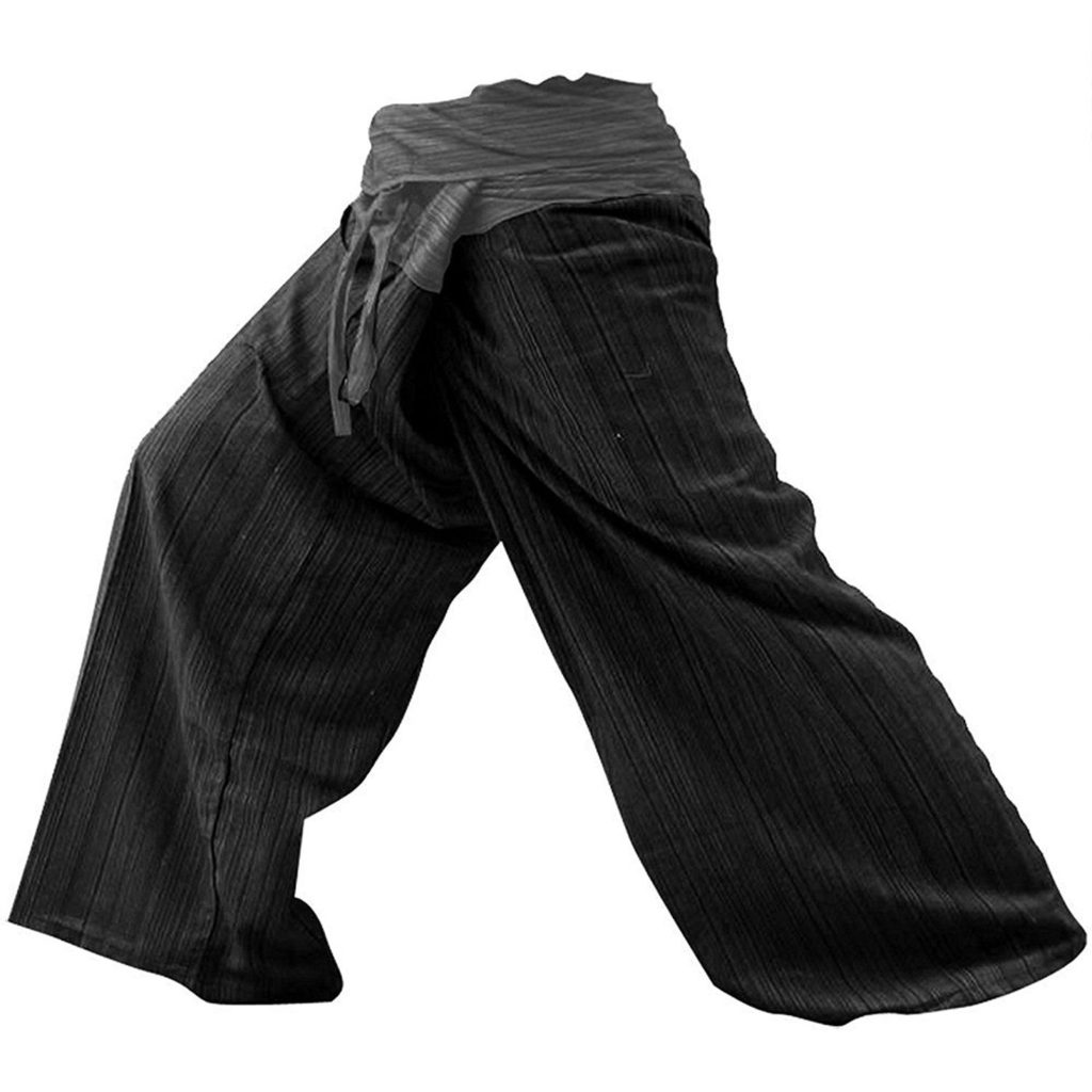 Tiptopstore Cotton Capri Black Fisherman Wrap Yoga Pants