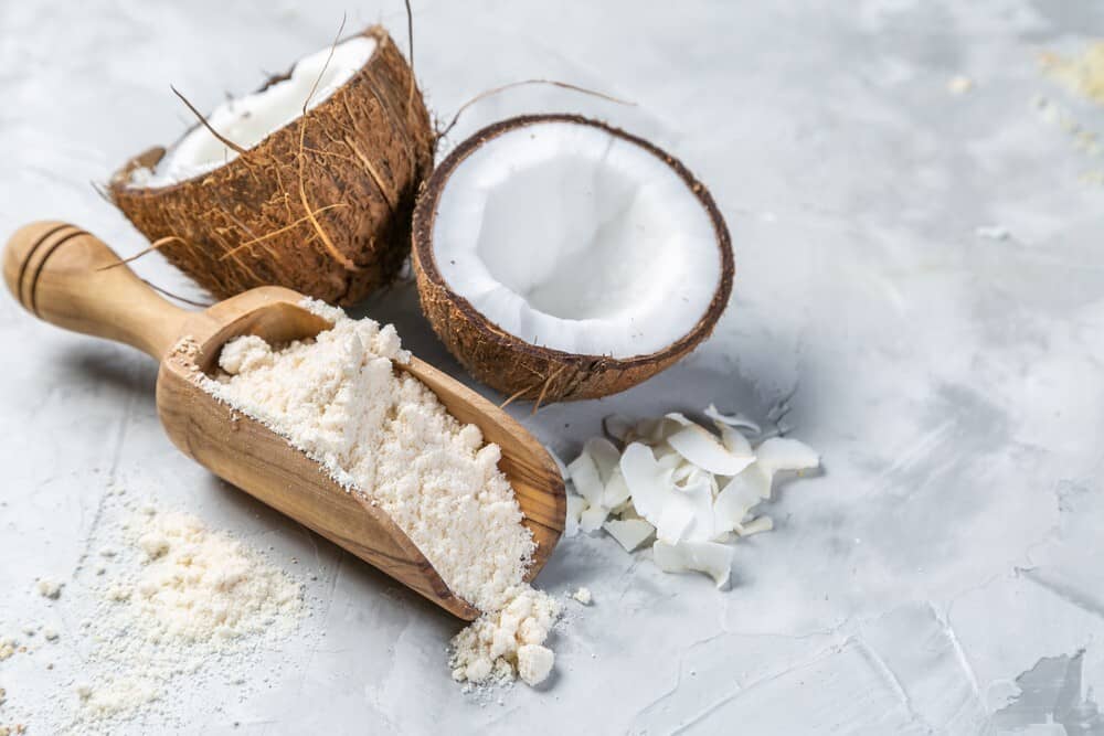 coconut flour in a bowl